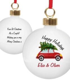 Personalised ‘Driving Home For Christmas’ Bauble