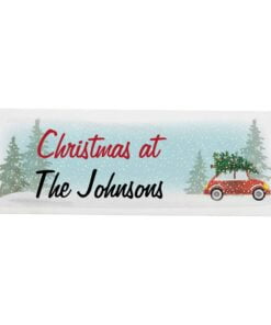 Personalised ‘Driving Home For Christmas’ Wooden Block Sign