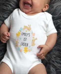 Personalised Easter Bunny & Chick Baby Vest