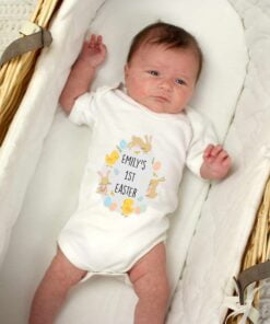 Personalised Easter Bunny & Chick Baby Vest