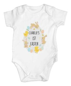 Personalised Easter Bunny & Chick Baby Vest