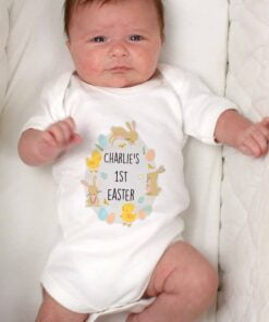 Personalised Easter Bunny & Chick Baby Vest