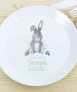 Personalised Easter Bunny Plastic Plate