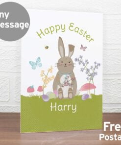 Personalised Easter Meadow Bunny Card