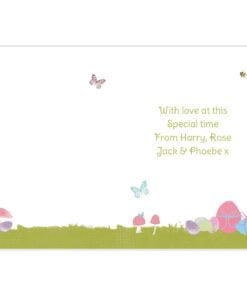 Personalised Easter Meadow Bunny Card