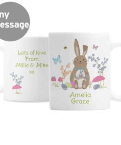 Personalised Easter Meadow Bunny Mug