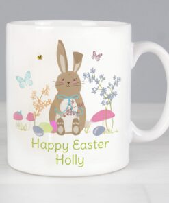 Personalised Easter Meadow Bunny Mug