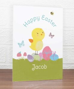 Personalised Easter Meadow Chick Card
