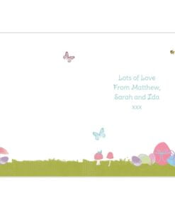 Personalised Easter Meadow Chick Card