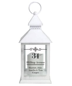 Personalised Elegant Diamond White Lantern