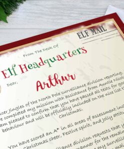 Personalised Elf Surveillance Christmas Letter