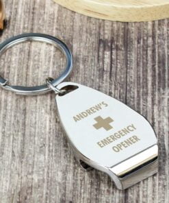 Personalised Emergency Bottle Opener Keyring