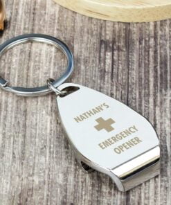 Personalised Emergency Bottle Opener Keyring