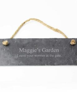 Personalised Engraved Hanging Slate Plaque