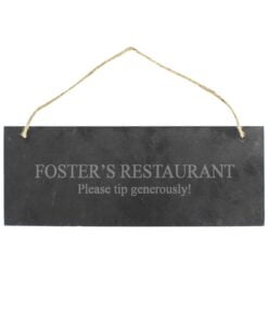 Personalised Engraved Hanging Slate Plaque