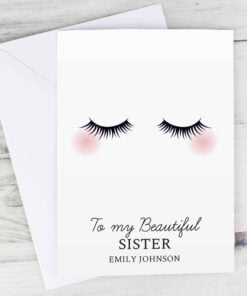 Personalised Eyelashes Card
