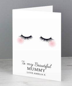 Personalised Eyelashes Card