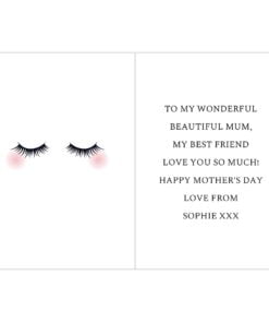 Personalised Eyelashes Card