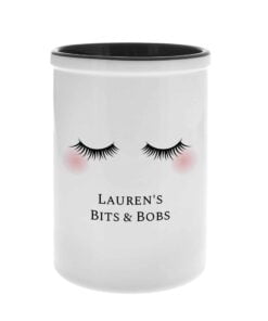 Personalised Eyelashes Ceramic Storage Pot