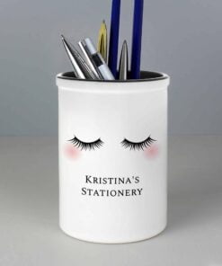 Personalised Eyelashes Ceramic Storage Pot