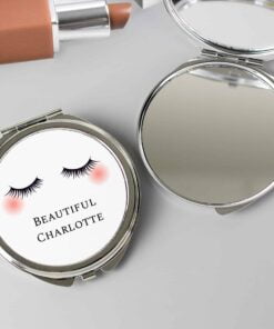 Personalised Eyelashes Compact Mirror