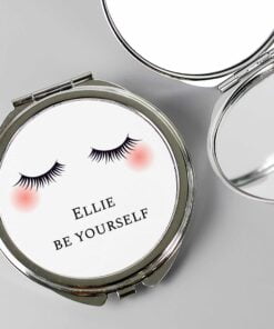 Personalised Eyelashes Compact Mirror