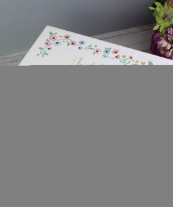 Personalised Fairytale Floral White Wooden Keepsake Box
