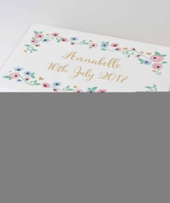 Personalised Fairytale Floral White Wooden Keepsake Box