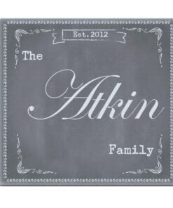 Personalised Family Chalk Glass Chopping Board/Workshop Saver