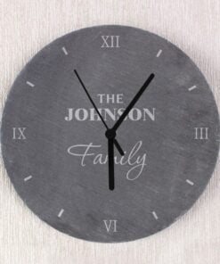Personalised Family Slate Clock