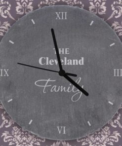 Personalised Family Slate Clock