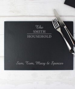 Personalised Family Slate Placemat