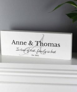 Personalised Family Wooden Block Sign