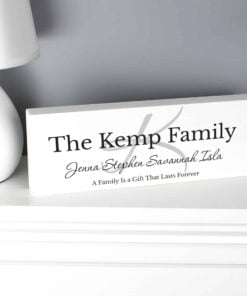 Personalised Family Wooden Block Sign