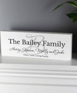Personalised Family Wooden Block Sign