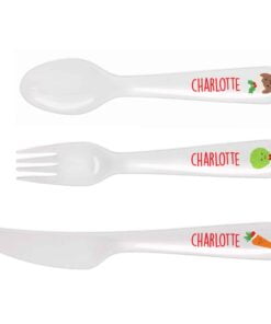 Personalised ‘First Christmas Dinner’ 3 Piece Plastic Cutlery Set