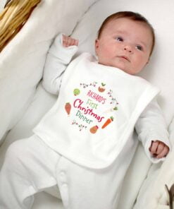 Personalised ‘First Christmas Dinner’ Bib