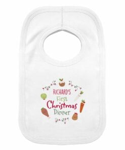 Personalised ‘First Christmas Dinner’ Bib