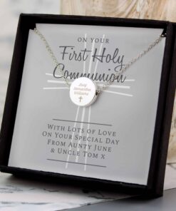 Personalised First Holy Communion Necklace & Box
