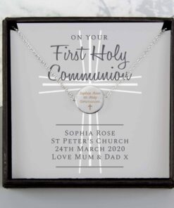 Personalised First Holy Communion Necklace & Box