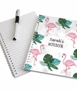 Personalised Flamingo A5 Notebook