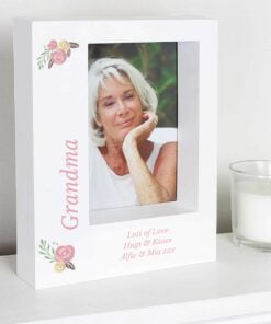 Personalised Floral 5×7 Box Photo Frame