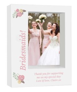 Personalised Floral 5×7 Box Photo Frame