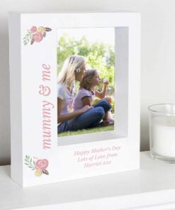 Personalised Floral 5×7 Box Photo Frame