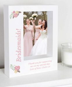 Personalised Floral 5×7 Box Photo Frame