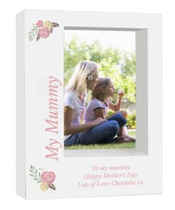 Personalised Floral 5×7 Box Photo Frame