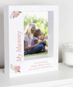 Personalised Floral 5×7 Box Photo Frame