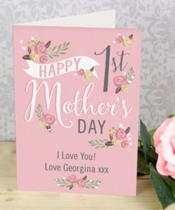 Personalised Floral Bouquet 1st Mother’s Day Card