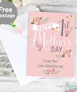 Personalised Floral Bouquet 1st Mother’s Day Card