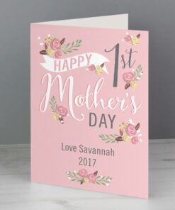 Personalised Floral Bouquet 1st Mother’s Day Card